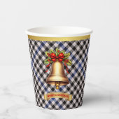 グラッドストーンパーソナライズされたタータンチェッククリスマス 紙コップ (正面)