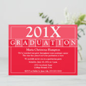 [グラッドタイル]招待状（赤） 招待状 (スタンド正面)