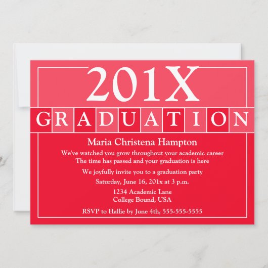 [グラッドタイル]招待状（赤） 招待状 (正面)