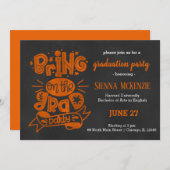 グラッドパーティーを持って来る – オレンジ 招待状 (正面/裏面)