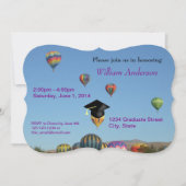 グラッドパーティーパシンプループルホットエアバルーン招待状 招待状 (正面)