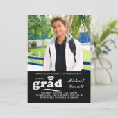 グラッドフォト白黒招待状 招待状 (スタンド正面)