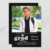 グラッドフォト白黒招待状 招待状 (正面/裏面)