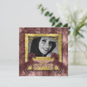 グラッド ローズゴールド ヴィンテージ ホース ウエスタン インヴィテ 招待状 (スタンド正面)