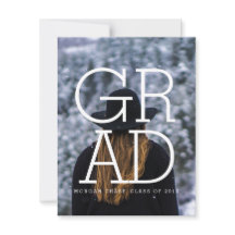 グラッモダンドはっきりしたパーティの招待状フォトカード