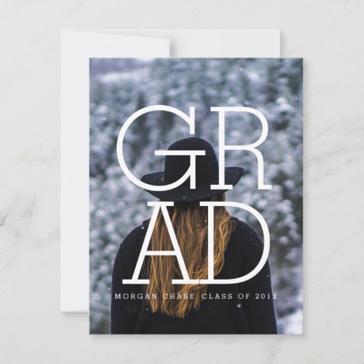 グラッモダンドはっきりしたパーティの招待状フォトカード 招待状 (正面)