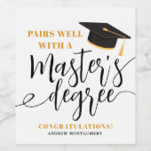 グラッモダンドキャップタエレガントッセルマスター学位 ワインラベル (シングルラベル)