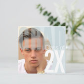 グラッモダンドクローズアップフォトブルーID897招待状 招待状 (スタンド正面)