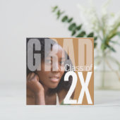 グラッモダンドクローズアップ写真金ゴールドID897 招待状 (スタンド正面)