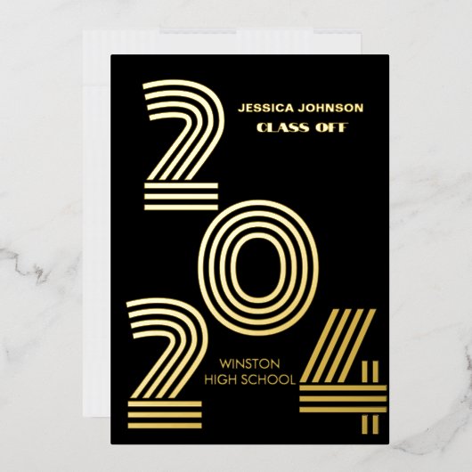 グラッモダンドパーティー箔招待状 箔招待状 (封筒)