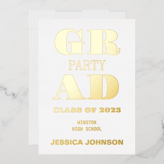 グラッモダンドパーティー箔招待状 箔招待状 (封筒)