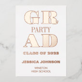 グラッモダンドパーティー箔招待状 箔招待状 (正面)