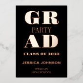 グラッモダンドパーティー箔招待状 箔招待状 (正面)