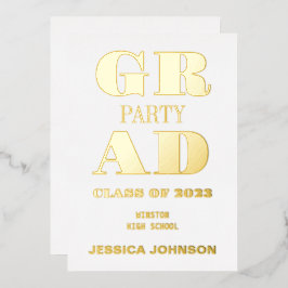 グラッモダンドパーティー箔招待状 箔招待状