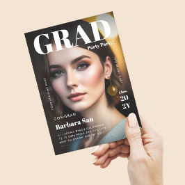 グラッモダンドパーティー雑誌の写真卒業 招待状