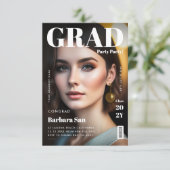 グラッモダンドパーティー雑誌の写真卒業 招待状 (スタンド正面)