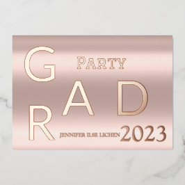 グラッモダンドパーティー 箔招待状