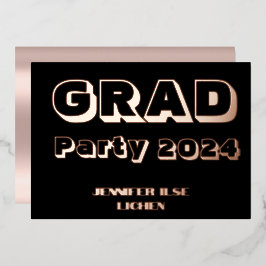 グラッモダンドパーティー 箔招待状