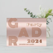 グラッモダンドパーティー 箔招待状 (立ち正面)