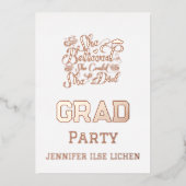 グラッモダンドパーティー 箔招待状 (正面)