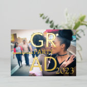 グラッモダンドパーティー 箔招待状 (立ち正面)