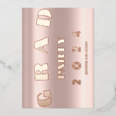 グラッモダンドパーティー 箔招待状 (正面)