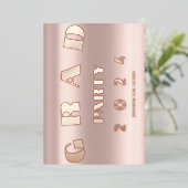 グラッモダンドパーティー 箔招待状 (立ち正面)