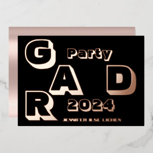 グラッモダンドパーティー 箔招待状