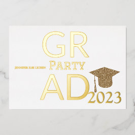 グラッモダンドパーティー 箔招待状