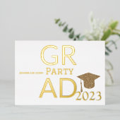 グラッモダンドパーティー 箔招待状 (立ち正面)