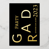 グラッモダンドパーティー 箔招待状 (正面)