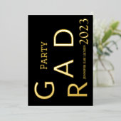 グラッモダンドパーティー 箔招待状 (立ち正面)