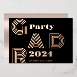 グラッモダンドパーティー 箔招待状