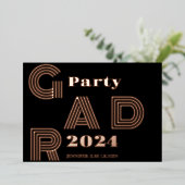 グラッモダンドパーティー 箔招待状 (立ち正面)