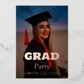 グラッモダンドパーティー 箔招待状 (正面)