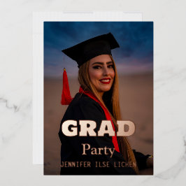 グラッモダンドパーティー 箔招待状