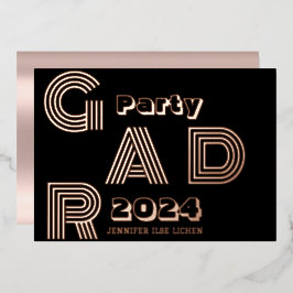 グラッモダンドパーティー 箔招待状