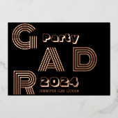 グラッモダンドパーティー 箔招待状 (正面)