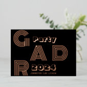 グラッモダンドパーティー 箔招待状 (立ち正面)