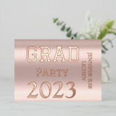 グラッモダンドパーティー 箔招待状 (立ち正面)