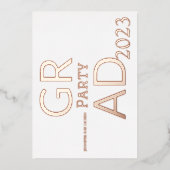 グラッモダンドパーティー 箔招待状 (正面)