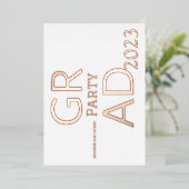 グラッモダンドパーティー 箔招待状 (立ち正面)