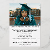 グラッモダンドパーティー | 2024年クラスの金ゴールドが押された 箔招待状 (裏面)