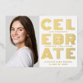 グラッモダンドパーティー | 2024年2種類の写真金ゴールド 箔招待状 (正面)