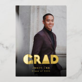 グラッモダンド写真金箔発表 箔招待状 (正面)