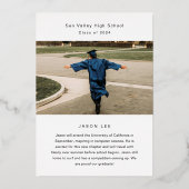 グラッモダンド写真金箔発表 箔招待状 (裏面)