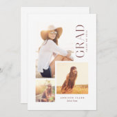 グラッモダンド3フォトコラージュ赤の発表 案内状 (正面/裏面)