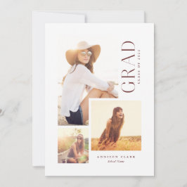 グラッモダンド3フォトコラージュ赤の発表 案内状