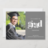 グラッ祝ド写真パーティーグレー発表 案内状 (正面)