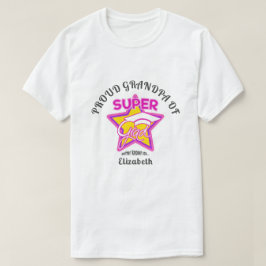 グラッ誇りを持ったドピンクすごい編集可能文字のグランドパ Tシャツ